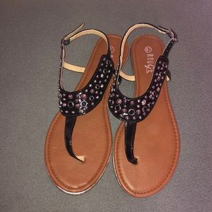 Rouge Black Laguna Sandals